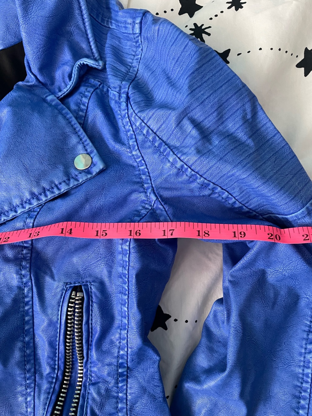 Blank NYC Electric Blue Leather Moto Jacket in medium - Picture 9 of 12